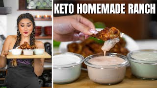 EASY KETO HOMEMADE RANCH DRESSING  KETO Thousand Island Dressing  KETO Caesar Dressing [upl. by Witha]