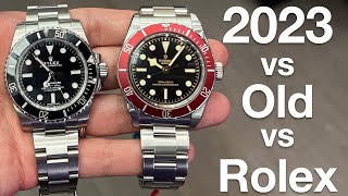 New 2023 TUDOR METAS Black Bay Red  New vs Old vs ROLEX Submariner BB Burgundy HandsOn Review [upl. by Noitna]