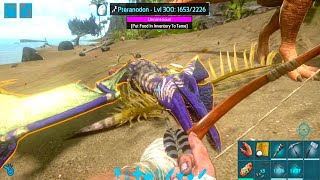 Ark Mobile Maximum Level Pteranodon Fast Tame  Pteranodon Barrel Roll Saddle Level Taming food [upl. by Pammie]