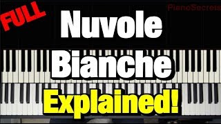 Nuvole Bianche Ludovico Einaudi Piano Tutorial Complete Song [upl. by Jacenta455]