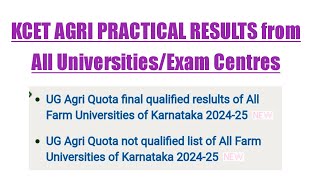 ALL AGRI PRACTICAL EXAM CENTRES RESULTS ANNOUNCED  ALL UNIVERSITY ELIGIBILITY LIST RELEASED [upl. by Yates128]