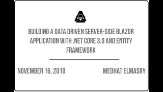 Building a data driven serverside Blazor application with NET Core 30 and Entity Framework [upl. by Krever]