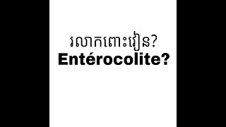 រលាកពោះវៀន entérocolite [upl. by Darren300]