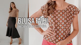 BLUSA FÁCIL PARA INICIANTES  só com costura reta [upl. by Rehpotisrhc749]