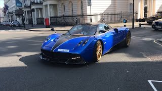 Supercars In London 2024 30  Huayra Purosangue GT3 Rs SF90 765LT Vantage 911 Targa 812 GTS [upl. by Enilauqcaj]