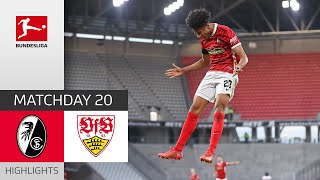 SC Freiburg  VfB Stuttgart 20  Highlights  Matchday 20 – Bundesliga 202122 [upl. by Rog]