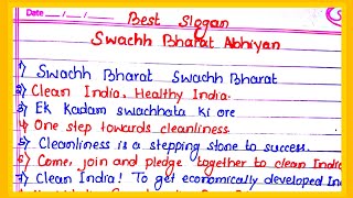 Swachh Bharat Abhiyan par best slogan in English l Swachh Bharat Abhiyan best slogan l [upl. by Tongue]