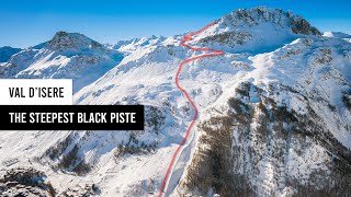 The Steepest Piste in Val dIsere Face de Bellevarde Stade Olympique [upl. by Llereg243]