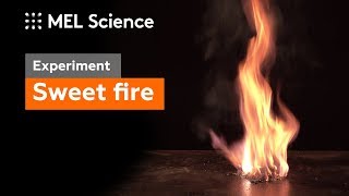 Experiment how to make sweet fire with sugar and potassium permanganate [upl. by Kcirddahc]