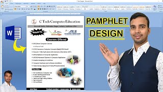 How to make a Education center Pamphlet design in Ms Word [upl. by Nauqram]