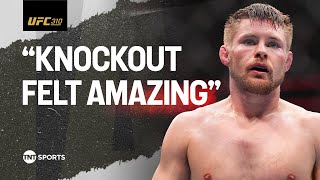 Bryce Mitchell reacts after becoming the first man to knockout Kron Gracie at UFC310 🔥 [upl. by Simara]