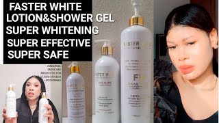 FASTER WHITE LOTION AND SHOWER GELSUPER EFFECTIVE SUPER SAFE [upl. by Anivol]