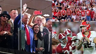 Donald Trump Shakes Up Alabama Vs Georgia Game Massive Crowd Erupts with protective measures [upl. by Justis747]