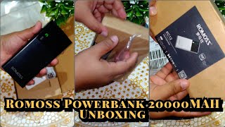 ROMOSS POWERBANK KC12 20000MAH UNBOXING  LAZADA 1111 BIG SALE PURCHASED  COD [upl. by Neeluj]