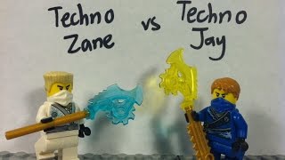 Lego Ninjago Techno Zane vs Techno Jay [upl. by Diva]