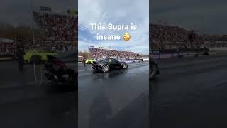 Supra launch is nuts 😱 toyota car race shortsfeed shorts supra 1320video [upl. by Neirrad]