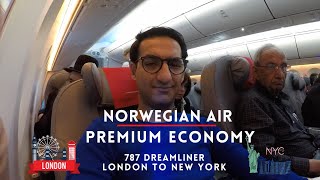 Norwegian Air Premium Economy Class Cabin  Trip Review  London LGW to New York JFK  Worth It [upl. by Erskine]