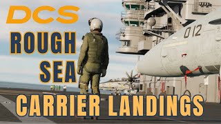 Aircraft Carrier Pitching Deck  Day  DCS World Cinematic [upl. by Snowber]