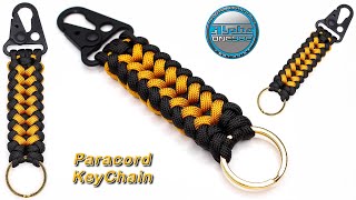 Learn How to Make a Paracord Keychain Key Fob Sanctified Knot  Sling clip  Snap Hook Carabiner [upl. by Ybbor]