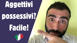 Impariamo gli aggettivi possessivi in italiano [upl. by Elison]