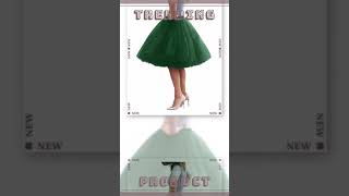 Elegant Tulle Skirt WomenS Midi Tulle Tutu Skirt Fashion Fluffy Princess Skirts Five Layers A Li [upl. by Nester]