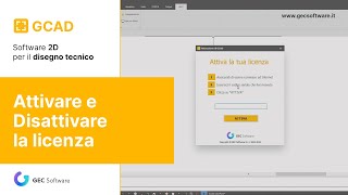 GCAD  Attivare e disattivare la licenza [upl. by Nhguaval]