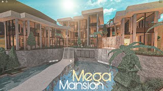 Bloxburg Mega Mansion Modern Warm House NO LARGEPLOT  House Build [upl. by Adelaja]