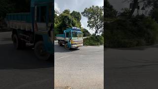 leyland tipper truck sharp bend best driving [upl. by Etterrag]