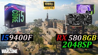 INTEL I5 9400F  RX 580 8GB 2048SP  WARZONE 30  REBIRTH ISLAND Competitive Settings 1080p [upl. by Eelsha]