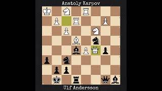 Anatoly Karpov vs Ulf Andersson  Milan Italy 1975 [upl. by Neehcas818]