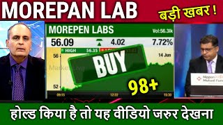 MOREPAN LAB share latest newsmorepen lab stock analysismorepen lab target [upl. by Ecerahs]