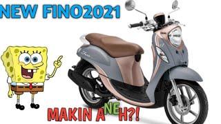 TANTANG SCOOPY YAMAHA FINO CREAMY GREY 2021 🔥 bikin pangling [upl. by Adnoyek]