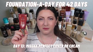 FoundationaDay for 42 Days – Missha Perfect Cover BB Cream – Wear Test Oily Skin – Stay or go [upl. by Dronski]