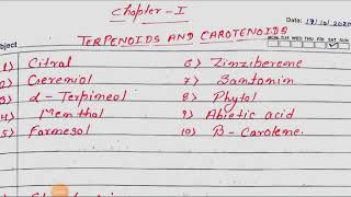 Terpenoids and carotenoids Basic introduction By Mukesh Kumar Jangid MSc final Paper 3 [upl. by Elagiba850]