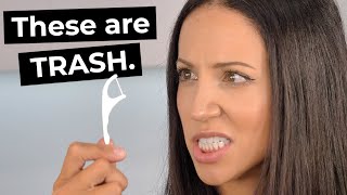 do FLOSS PICKS even work  Dental Hygienist Explains [upl. by Trilly506]