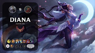 Diana Jungle vs Graves  KR Grandmaster Patch 1324 [upl. by Niwde349]