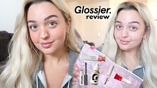 Trying a full face of GLOSSIER natural makeup is it worth the hype [upl. by Sadira420]