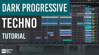 Dark Progressive Techno  DRUMS BASS amp FX  Ableton Tutorial [upl. by Cobby]