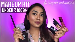 MAKEUP KIT UNDER ₹1000 FROM SUGAR COSMETICS MUST HAVE SUGAR MAKEUP PRODUCT RECOMMENDATIONS amp REVIEW [upl. by Moishe]