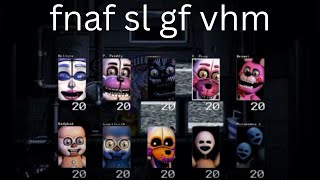 FNAF SISTER LOCATION 1020 MODE COMPLETE WITH AUDIO [upl. by Aisorbma]