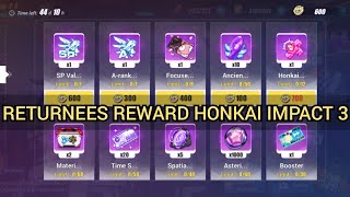 Why its worth to play back or return in Honkai Honkai Returnees Reward [upl. by Cherian182]