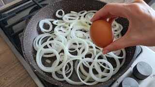 Delicious breakfast in 10 minutes OMELET WITH ONION [upl. by Sheena768]