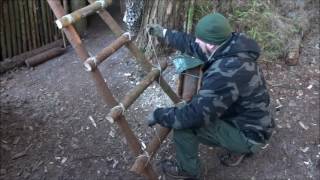 Lagerbau Bushcraft Wald Camp Leiter Feinschliff [upl. by Alaunnoif]