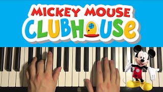 Mickey Mouse Clubhouse  Theme Song Piano Tutorial Lesson [upl. by Mazlack]