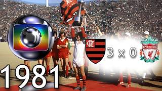 Globo programação do dia que o Flamengo foi Campeão Mundial 1981 [upl. by Nimzay]