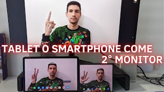 SPACEDESK tutorial secondo monitor GRATIS bastano smartphone o tablet [upl. by Thorin846]