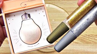 Satisfying Slime Coloring with Makeup amp Glitter Glue Mixing Gold amp Silver Makeup into Clear Slime [upl. by Benedikta]