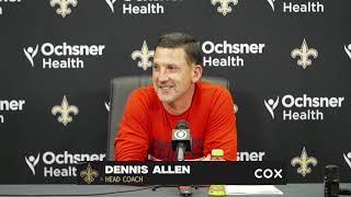 Dennis Allen recaps New Orleans Saints draft picks  2024 NFL Draft [upl. by Beret785]