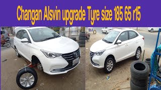 Alsvin Upgrade zextour Tyre size 185 65 r15  changan alsvin tyre change [upl. by Aicire]