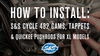 How to Install SampS Cycle cams tappets amp quickee pushrods for XL models [upl. by Fennell]